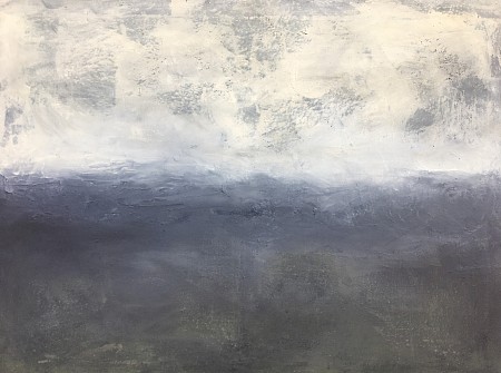 A flight over a dark sea